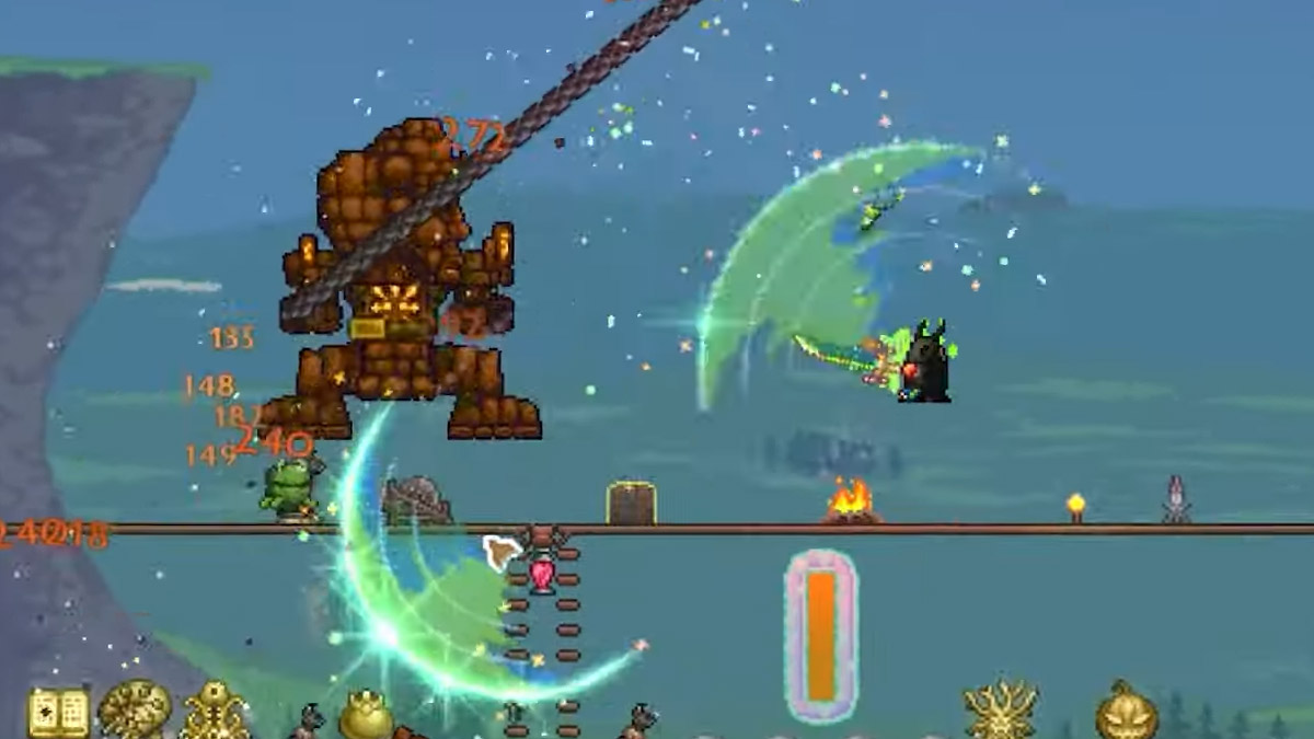 As melhores armas de combate corpo a corpo em Terraria