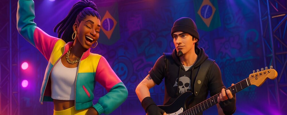 “Cheguei” Fortnite adiciona hits de Ludmilla e Charlie Brown Jr. ao jogo