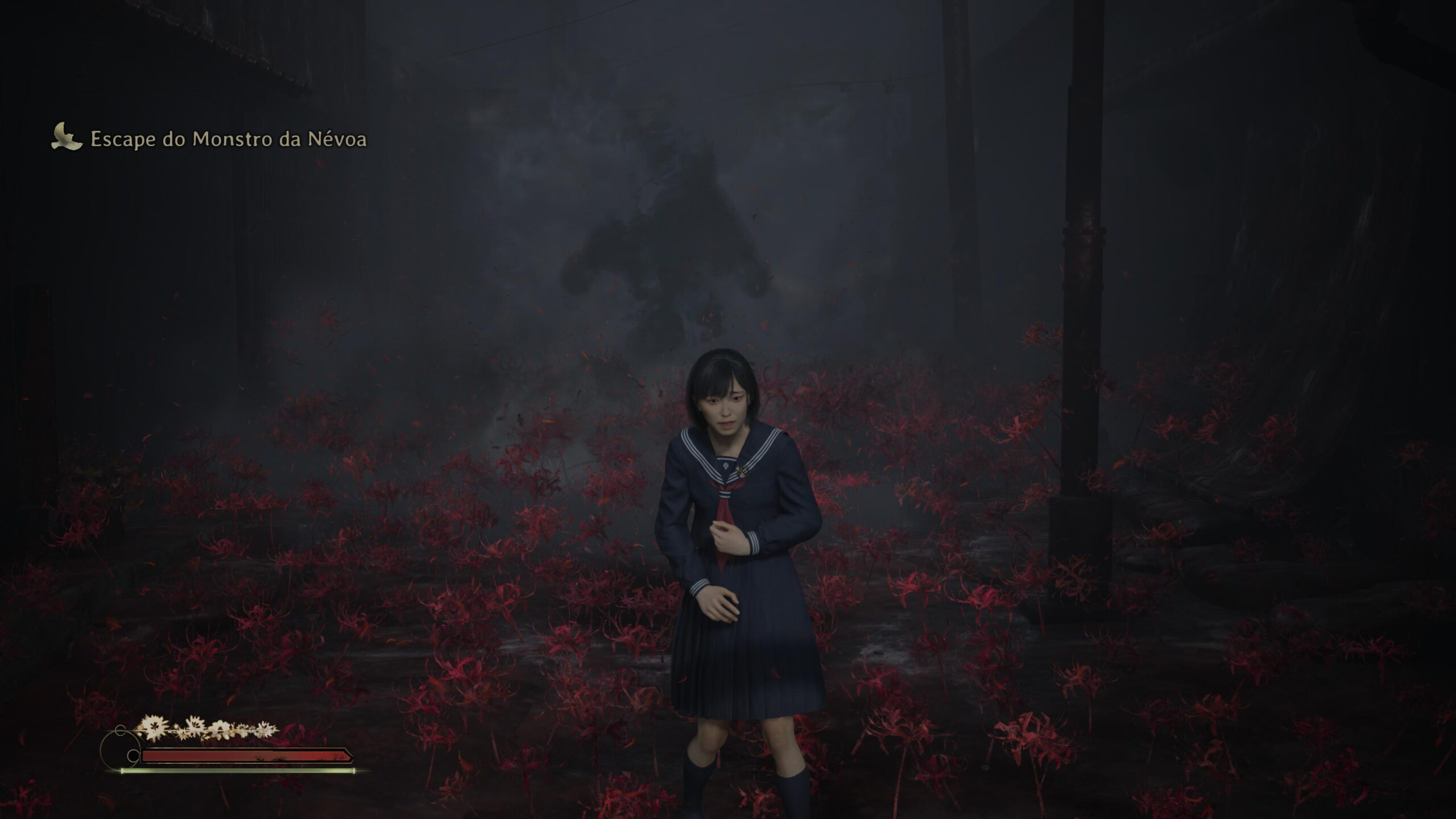 Cuidado com a névoa em Silent Hill f (Foto: Reprodução/Thiago Barros)