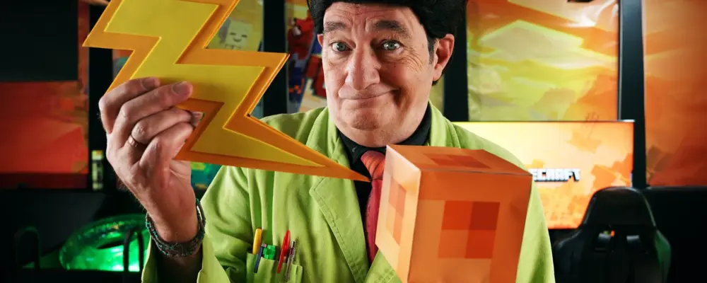 Beakman ensina ciência com para-raios em Minecraft