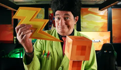 Beakman ensina ciência com para-raios em Minecraft
