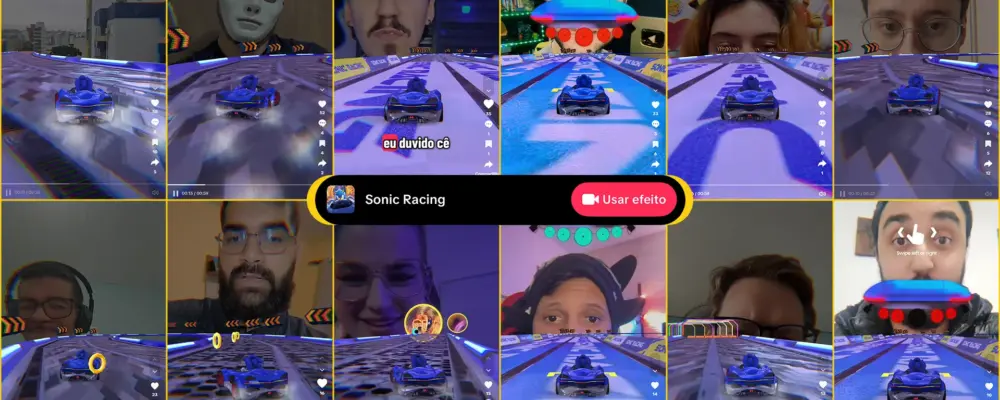 Sonic Racing: CrossWorlds invade o TikTok com filtro