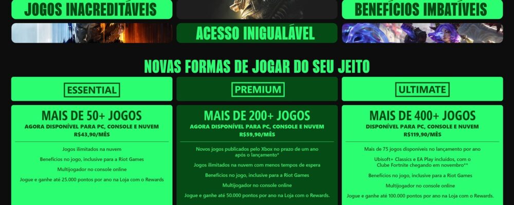 Xbox Game Pass é reformulado, e Ultimate fica mais caro