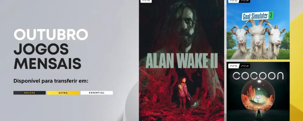 Jogos do PS Plus de outubro já estão disponíveis; Corre para baixar!