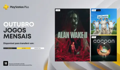 Jogos do PS Plus de outubro já estão disponíveis; Corre para baixar!