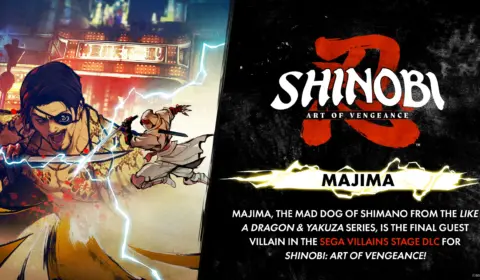 Goro Majima chega a SHINOBI: Art of Vengeance em 2026