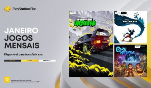 PlayStation Plus – Jogos de janeiro de 2026 incluem Need For Speed Unbound, Core Keeper e mais