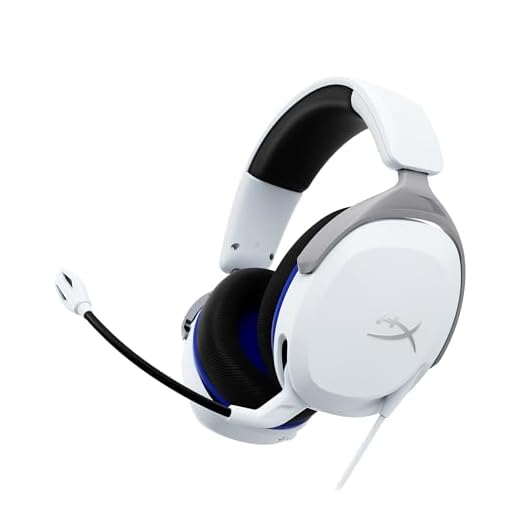 Headset Gamer HyperX Cloud Stinger 2 Core PS5 - para PlayStation, Headset Leve, Microfone com Função de Girar para Silenciar, Drivers de 40 mm, Branco (6H9B5AA)