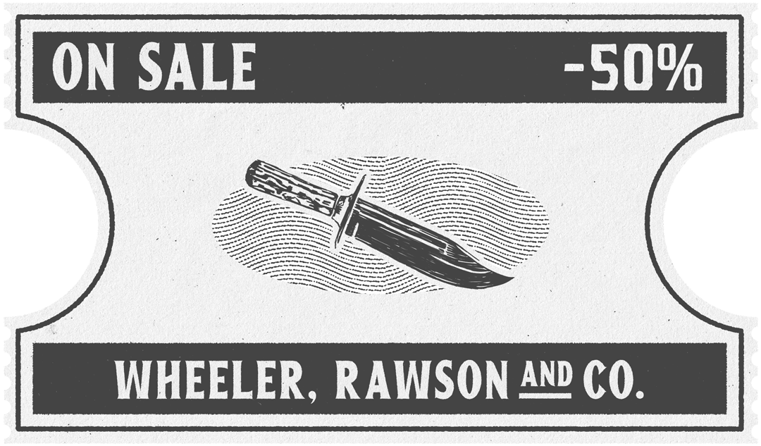 Personalizações de estilo da Faca de Caça. 50% de desconto