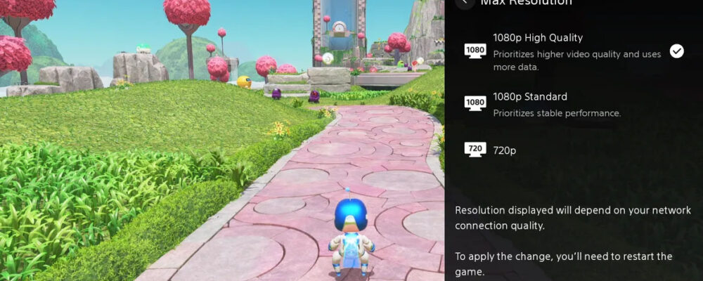 PlayStation Portal atualização de software do sistema com modo de alta qualidade 1080p e mais