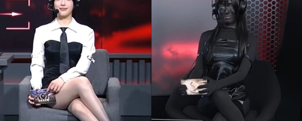 Comentarista de Esports aparece coberta de tinta preta após críticas por suposta saia “reveladora”