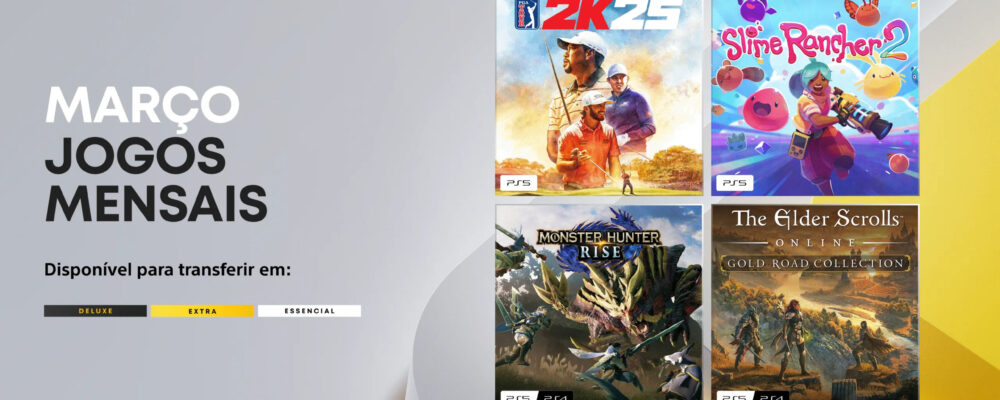 Lembrete: hoje é o último dia para pegar os jogos do plano PS Plus Essential de março de 2026