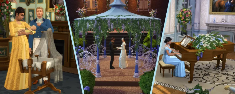 Bridgerton no The Sims 4: kits de baile de máscaras chegam em maio