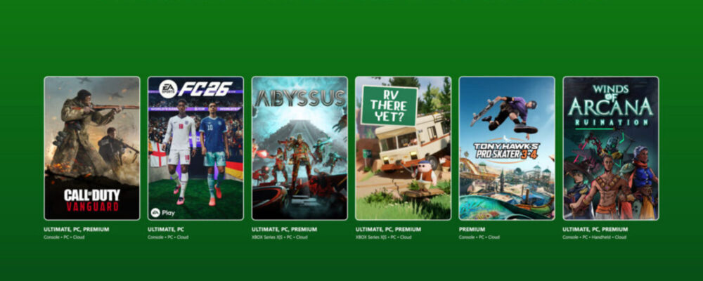 Xbox Game Pass adiciona EA Sports FC 26, RV There Yet e Winds of Arcana em junho