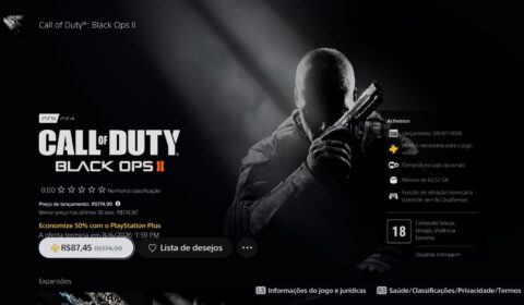 Call of Duty: Black Ops 1 e 2 chegam ao PS4 e PS5 por R$174,90 cada e 50% de desconto na PS Plus