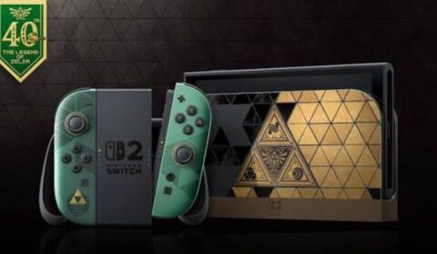 Nintendo Switch 2 ganha edição especial de 40 anos de The Legend…